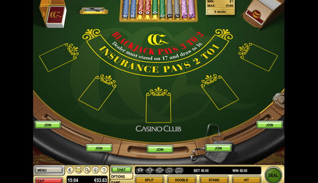 Casino Club BlackJack Spiel