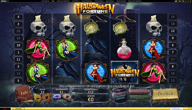 Der Slot Halloween Fortune mit 243 Gewinnwegen