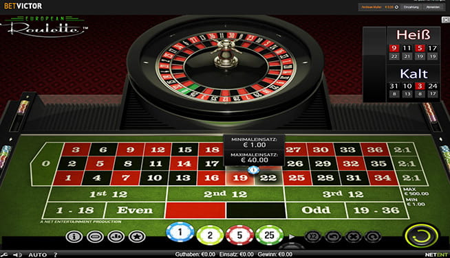 Betvictor Europäisches Casino Roulette