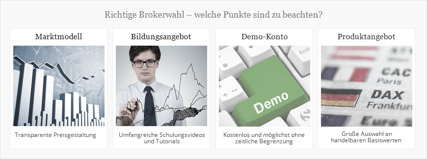 Faktoren bei der Brokerwahl