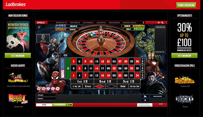 Ladbrokes Marvel Roulette