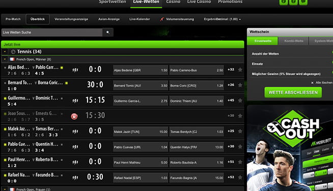 Das Livewetten-Angebot stimmt